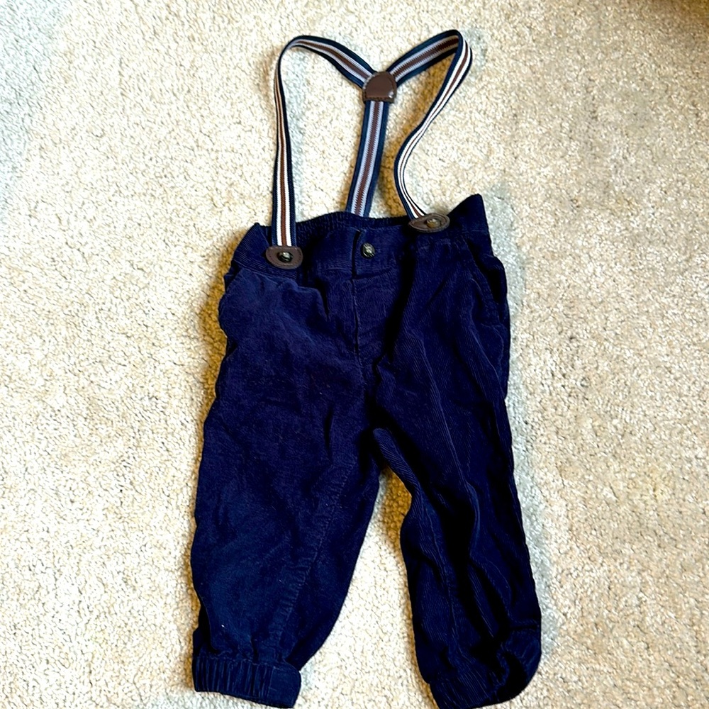 Janie and jack pants with attached suspenders